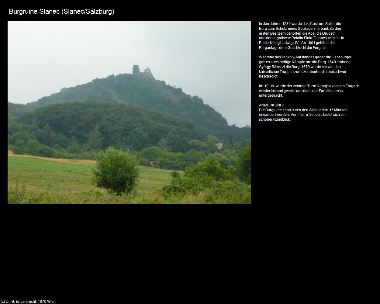 Burgruine Slanec  (Slanec|Salzburg) in SLOWAKEI