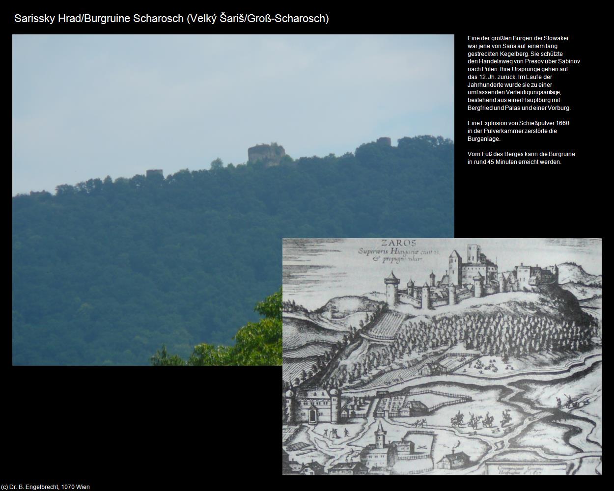 Burgruine Scharosch (Velk Šariš/Groß-Scharosch) in SLOWAKEI