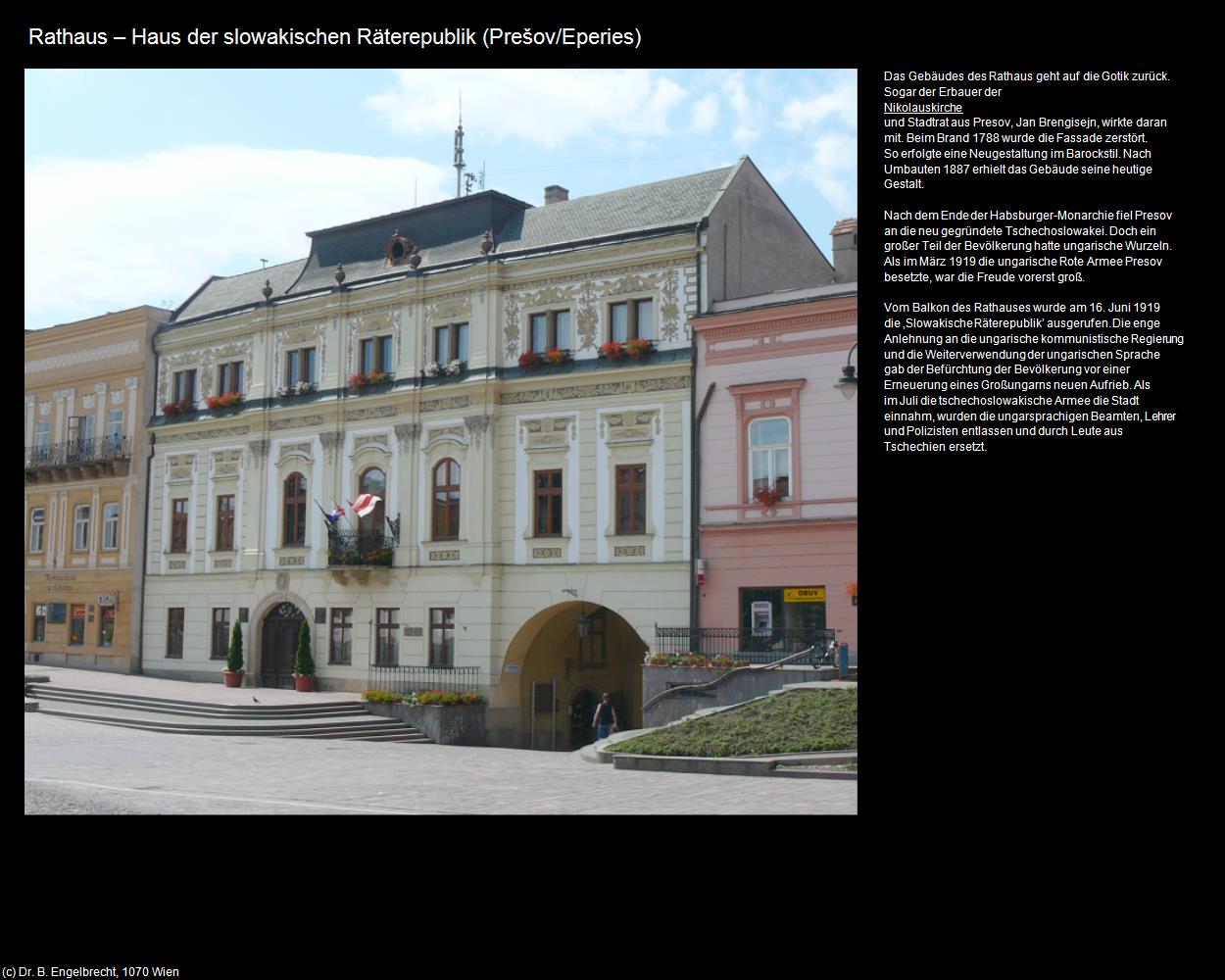 Rathaus  (Prešov/Eperies) in SLOWAKEI(c)B.Engelbrecht