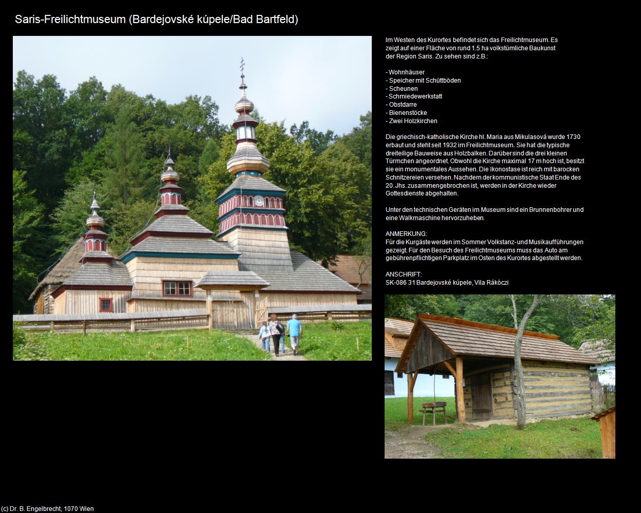 Saris-Freilichtmuseum  (Bardejovské kúpele/Bad Bartfeld) in SLOWAKEI