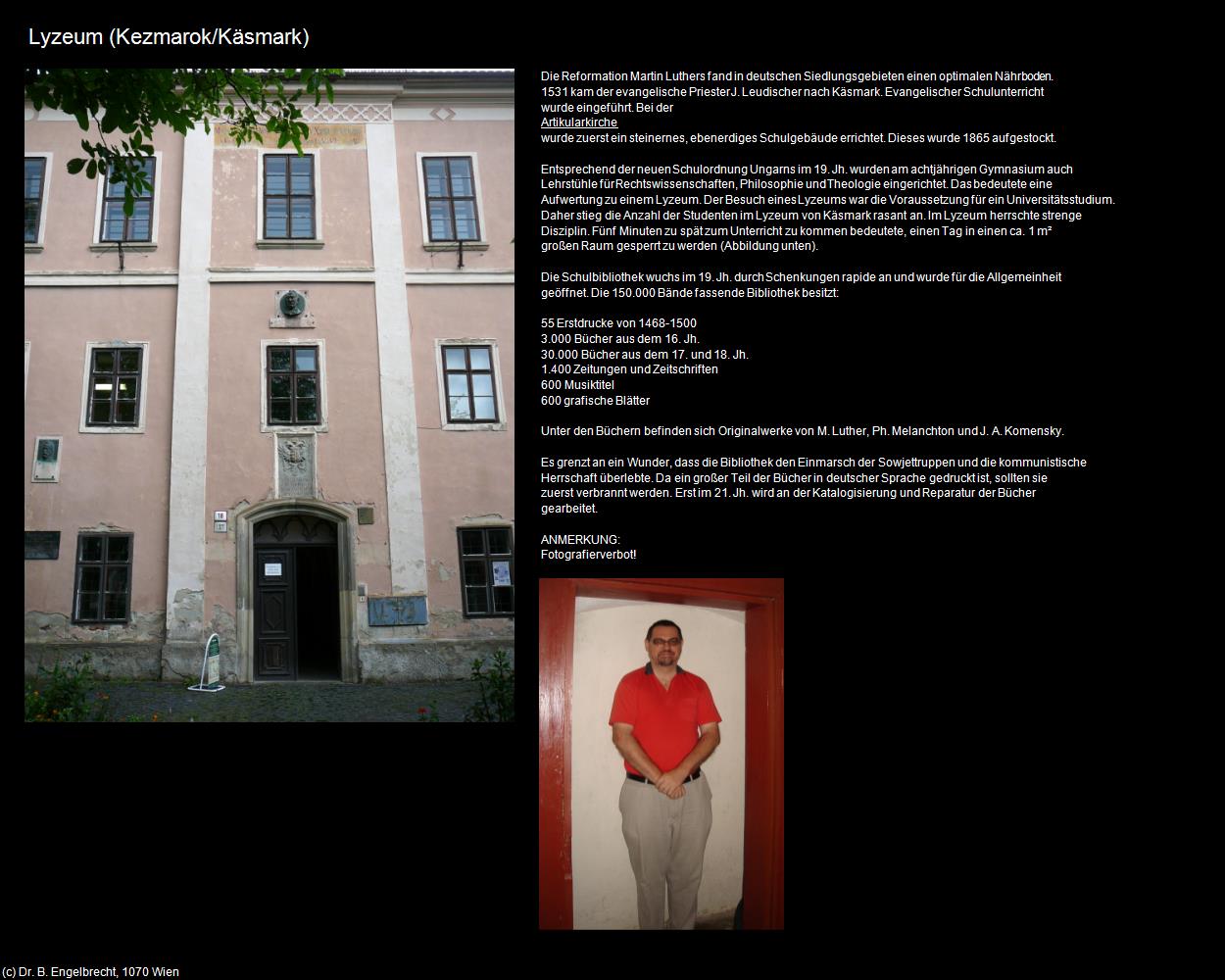 Lyzeum  (Kezmarok/Käsmark) in SLOWAKEI(c)B.Engelbrecht