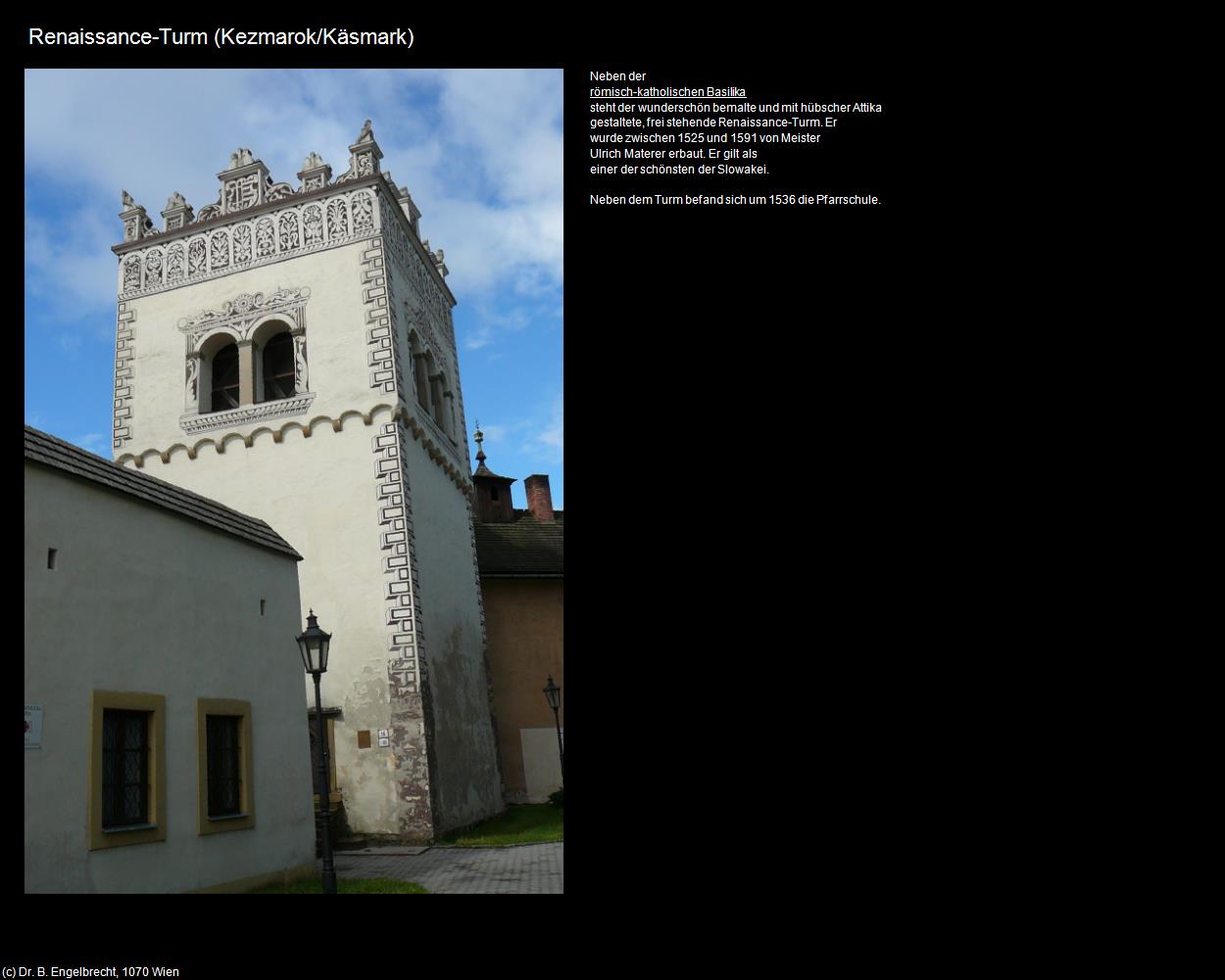 Renaissance-Turm  (Kezmarok/Käsmark) in SLOWAKEI(c)B.Engelbrecht