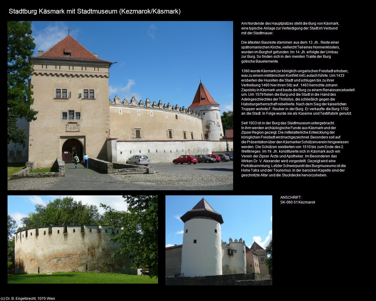 Stadtburg Käsmark (Kezmarok/Käsmark) in SLOWAKEI
