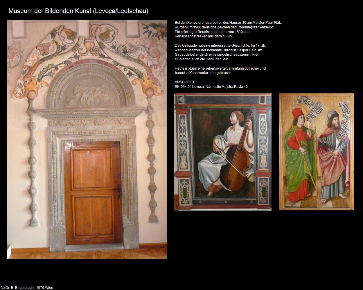 Museum der Bildenden Kunst (Levoca/Leutschau) in SLOWAKEI