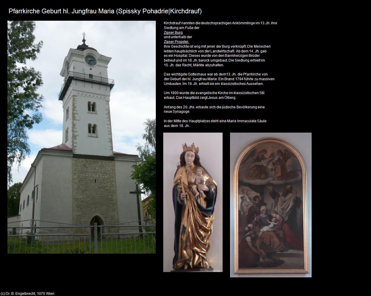 Pfk. Geburt hl. Jungfrau Maria (Spissky Pohadrie|Kirchdrauf) in SLOWAKEI(c)B.Engelbrecht