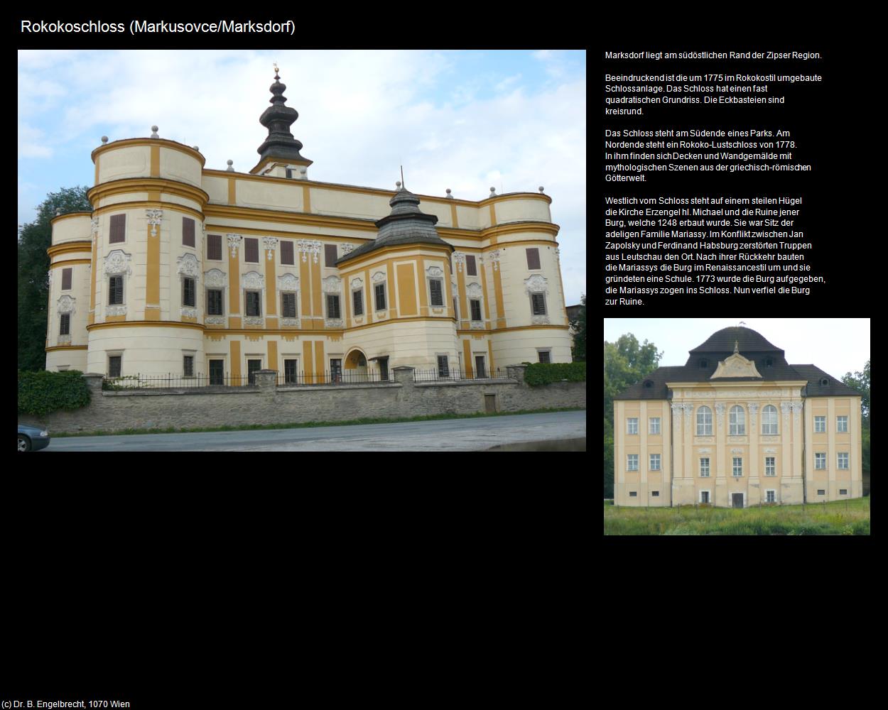 Rokokoschloss (Markusovce/Marksdorf) in SLOWAKEI