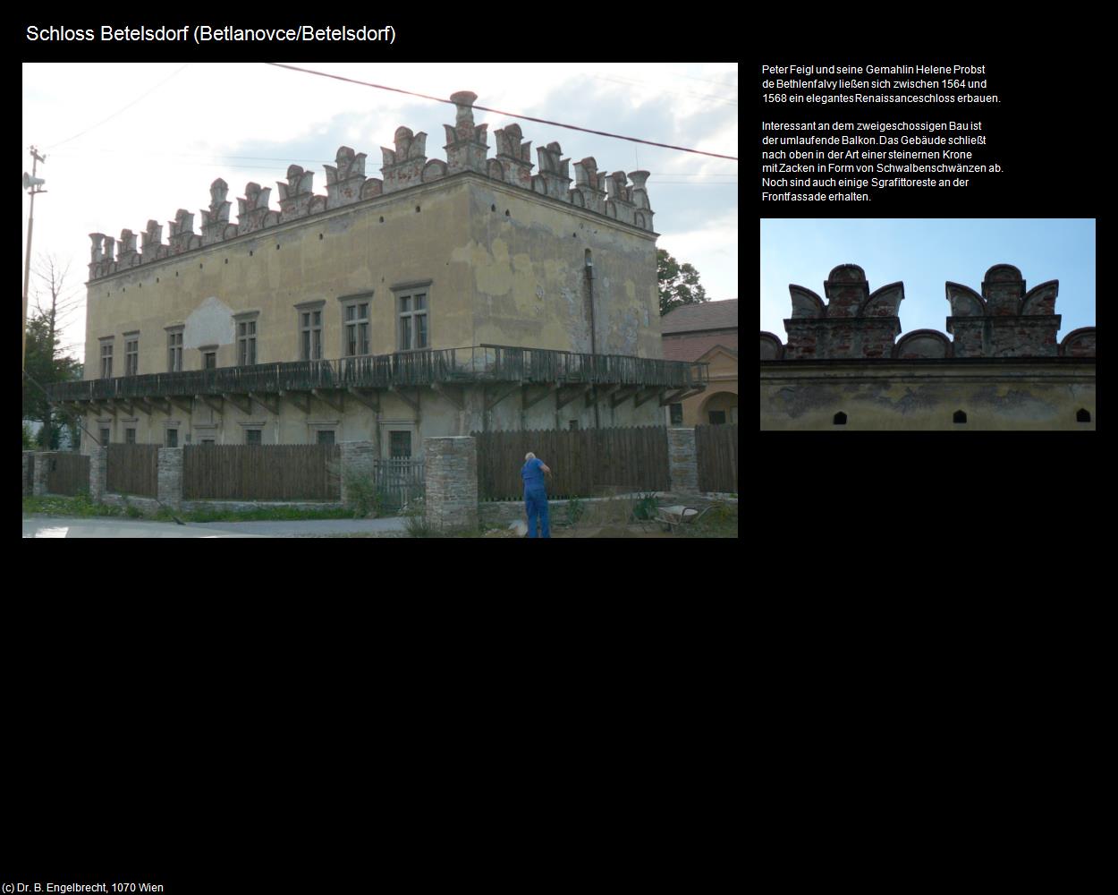 Schloss Betelsdorf (Betlanovce/Betelsdorf) in SLOWAKEI