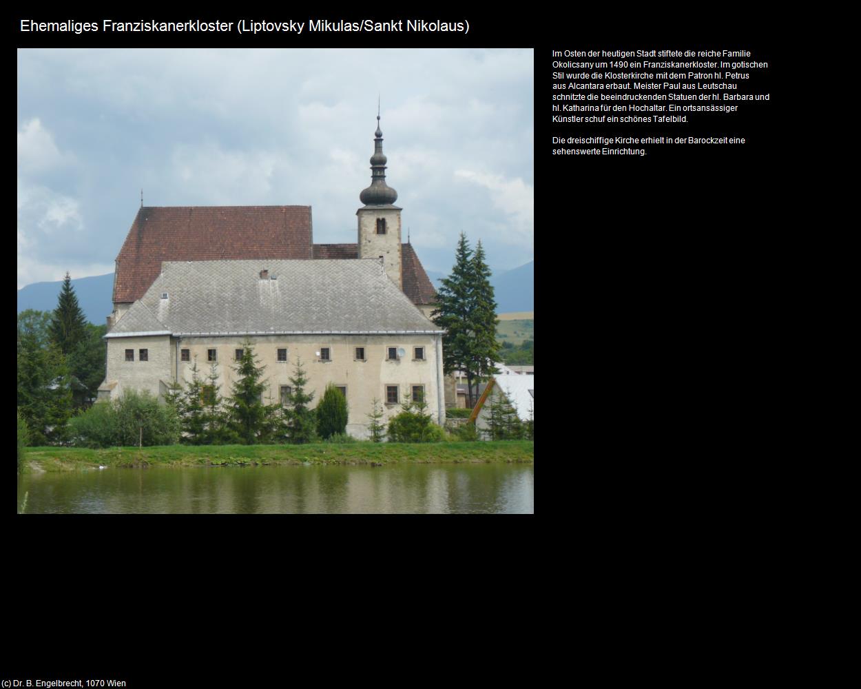 Ehem. Franziskanerkloster (Okolicné) (Liptovsky Mikulas|Sankt Nikolaus) in SLOWAKEI