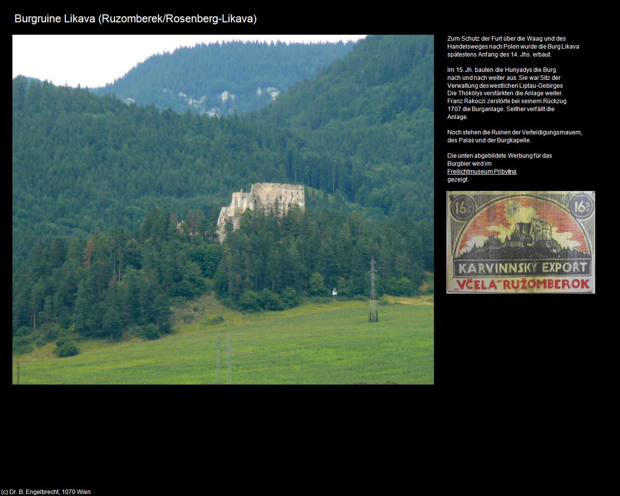 Burgruine Likava (Ruzomberek/Rosenberg) in SLOWAKEI(c)B.Engelbrecht