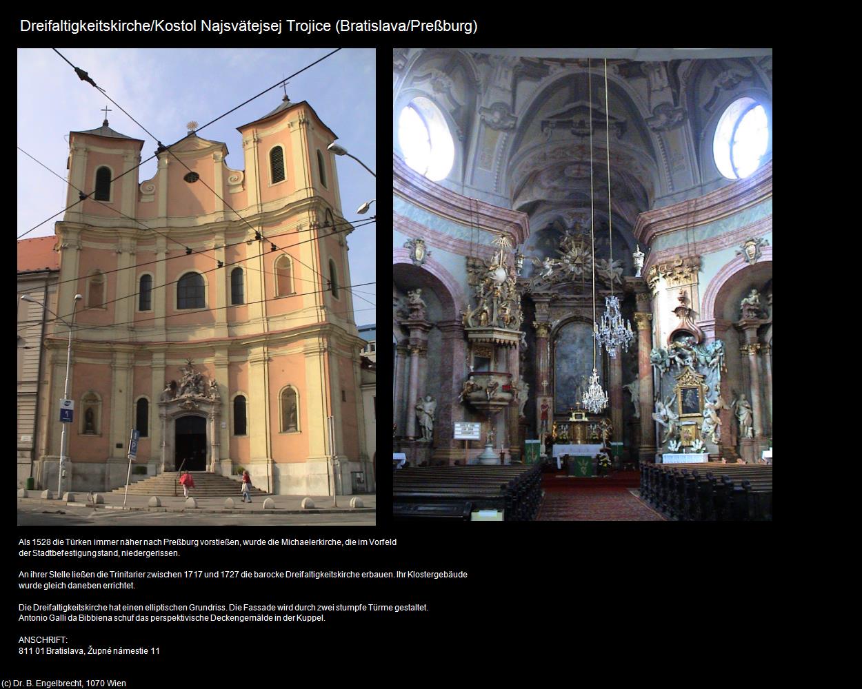 Dreifaltigkeitskirche/Kostol Najsvätejsej Trojice (Bratislava/Preßburg ) in SLOWAKEI