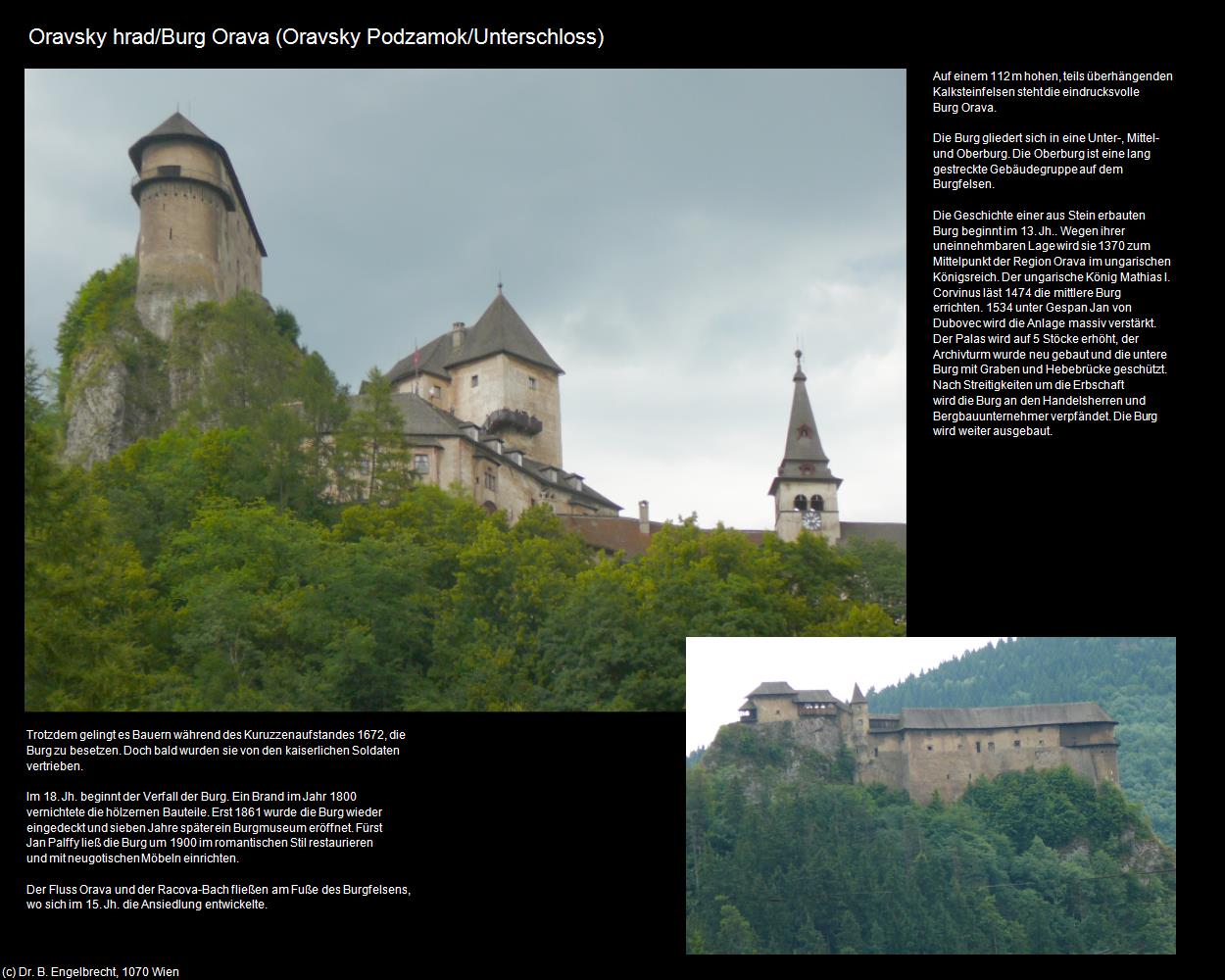 Burg Orava (Oravsky Podzamok/Unterschloss) in SLOWAKEI