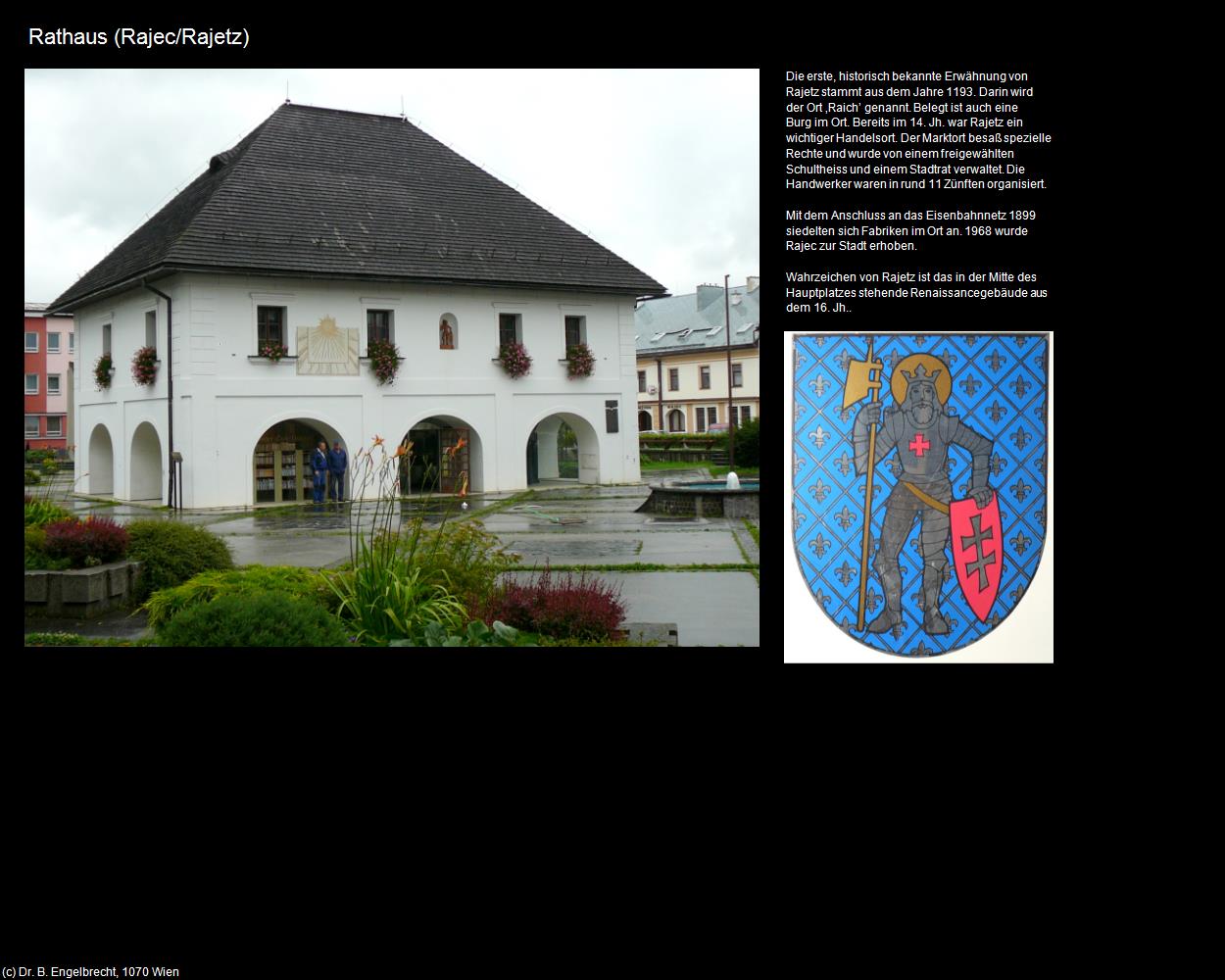 Rathaus (Rajec/Rajetz) in SLOWAKEI
