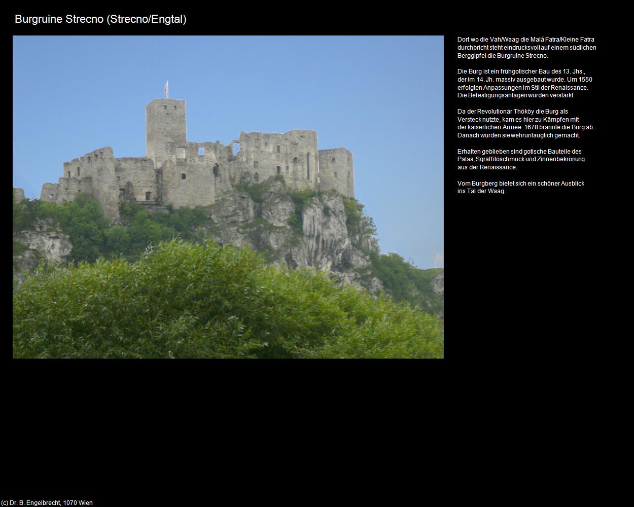 Burgruine Strecno  (Strecno/Engtal) in SLOWAKEI