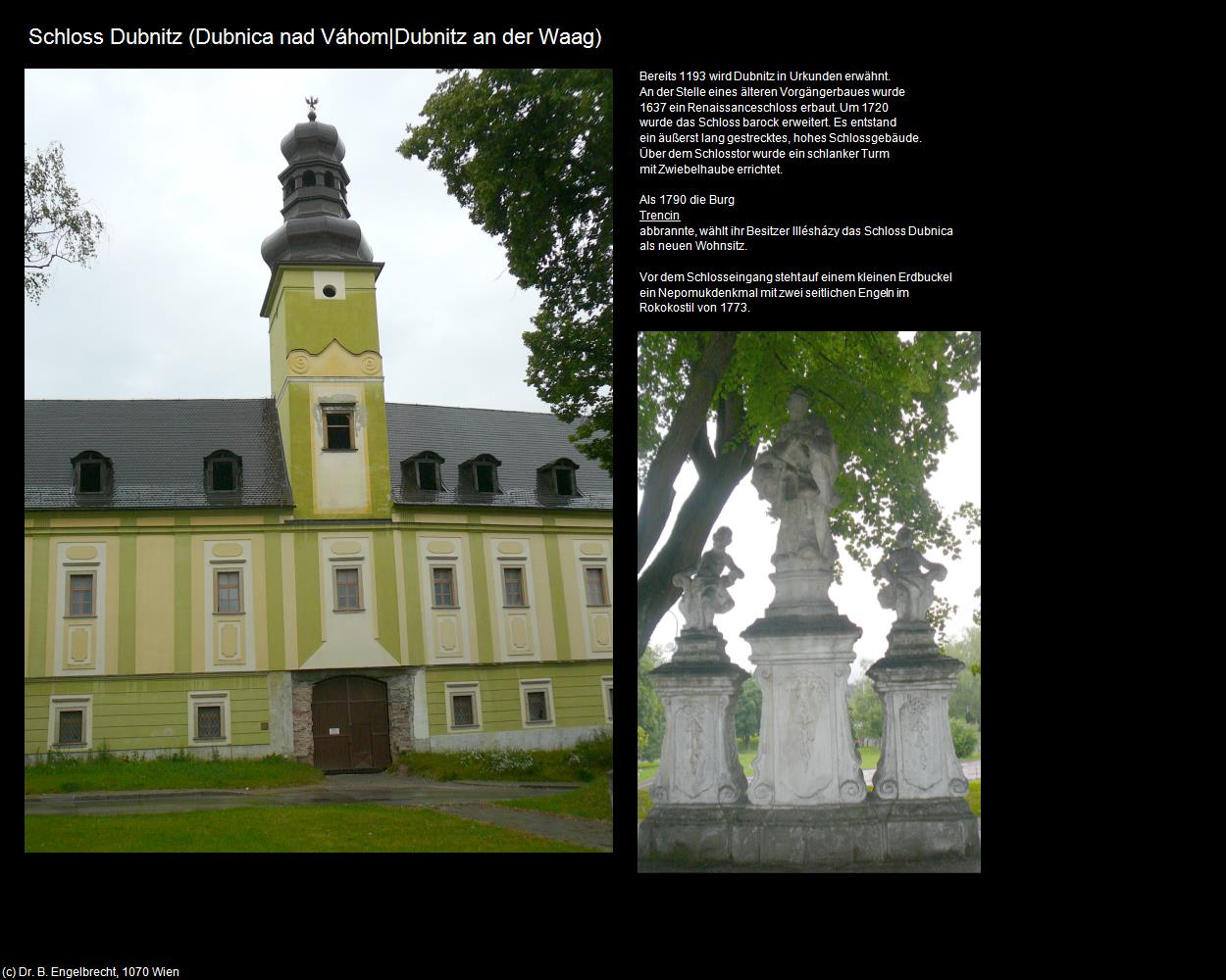Schloss Dubnitz  (Dubnica nad Váhom|Dubnitz an der Waag) in SLOWAKEI(c)B.Engelbrecht