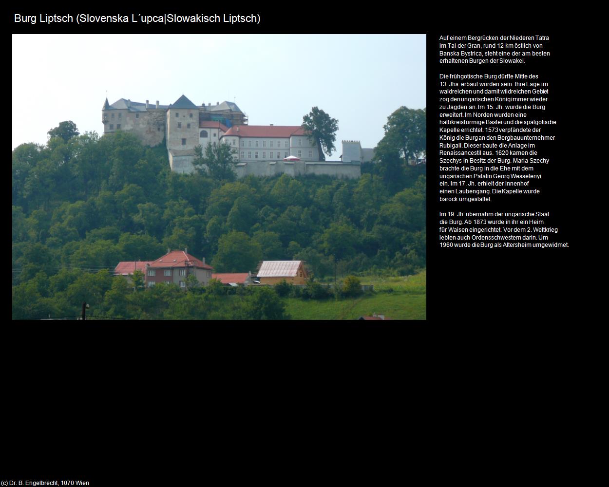 Burg Liptsch (Slovenska L‘upca|Slowakisch Liptsch) in SLOWAKEI
