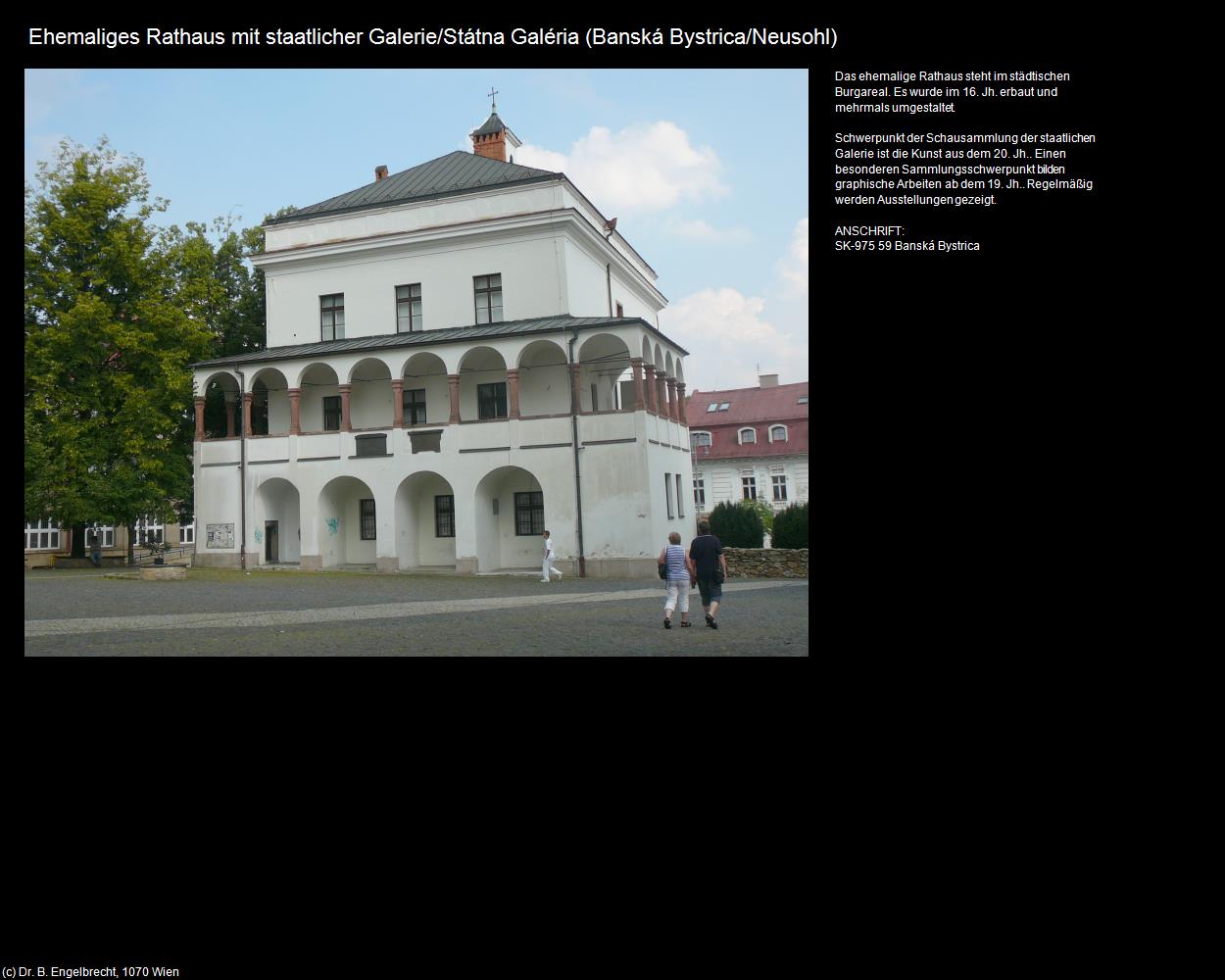 Ehem. Rathaus mit staatliche Galerie (Banská Bystrica/Neusohl) in SLOWAKEI