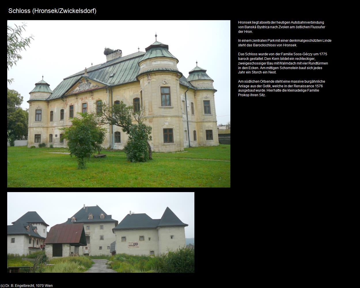 Schloss  (Hronsek/Zwickelsdorf) in SLOWAKEI