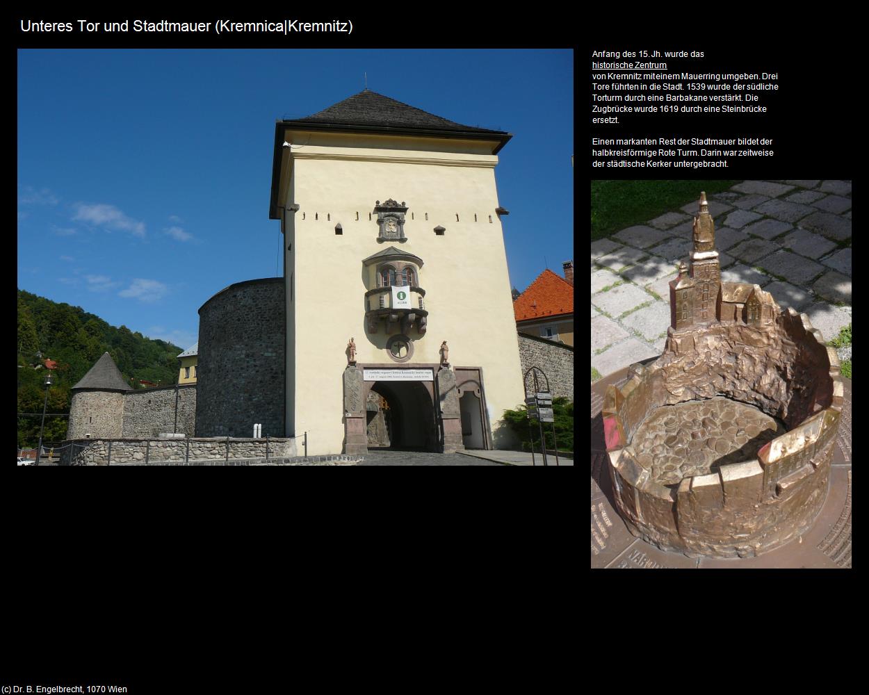 Unteres Tor und Stadtmauer  (Kremnica|Kremnitz) in SLOWAKEI(c)B.Engelbrecht