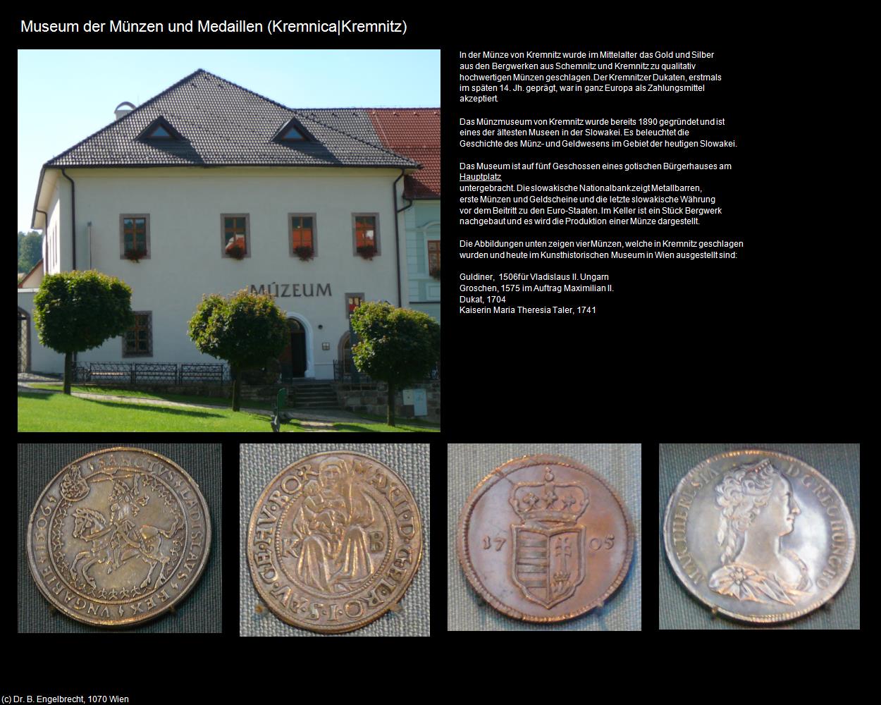 Museum der Münzen und Medaillen (Kremnica|Kremnitz) in SLOWAKEI(c)B.Engelbrecht