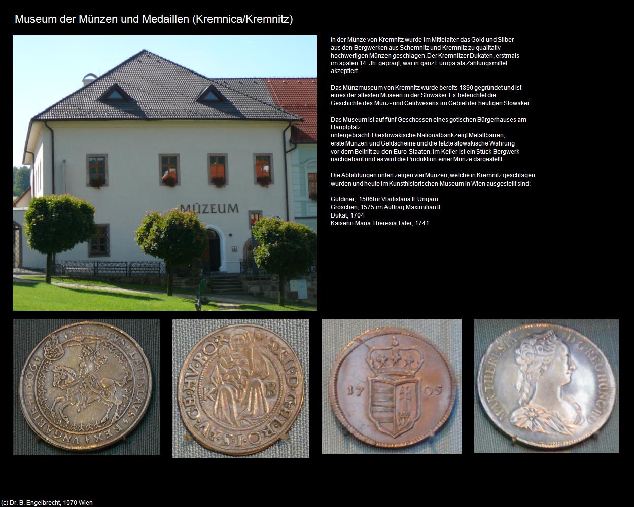 Museum der Münzen und Medaillen (Kremnica/Kremnitz) in SLOWAKEI(c)B.Engelbrecht