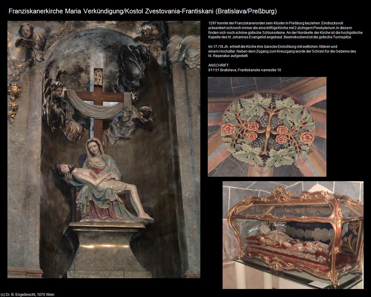 Franziskanerkirche Maria Verkündigung/Kostol Zvestovania-Frantis (Bratislava/Preßburg ) in SLOWAKEI