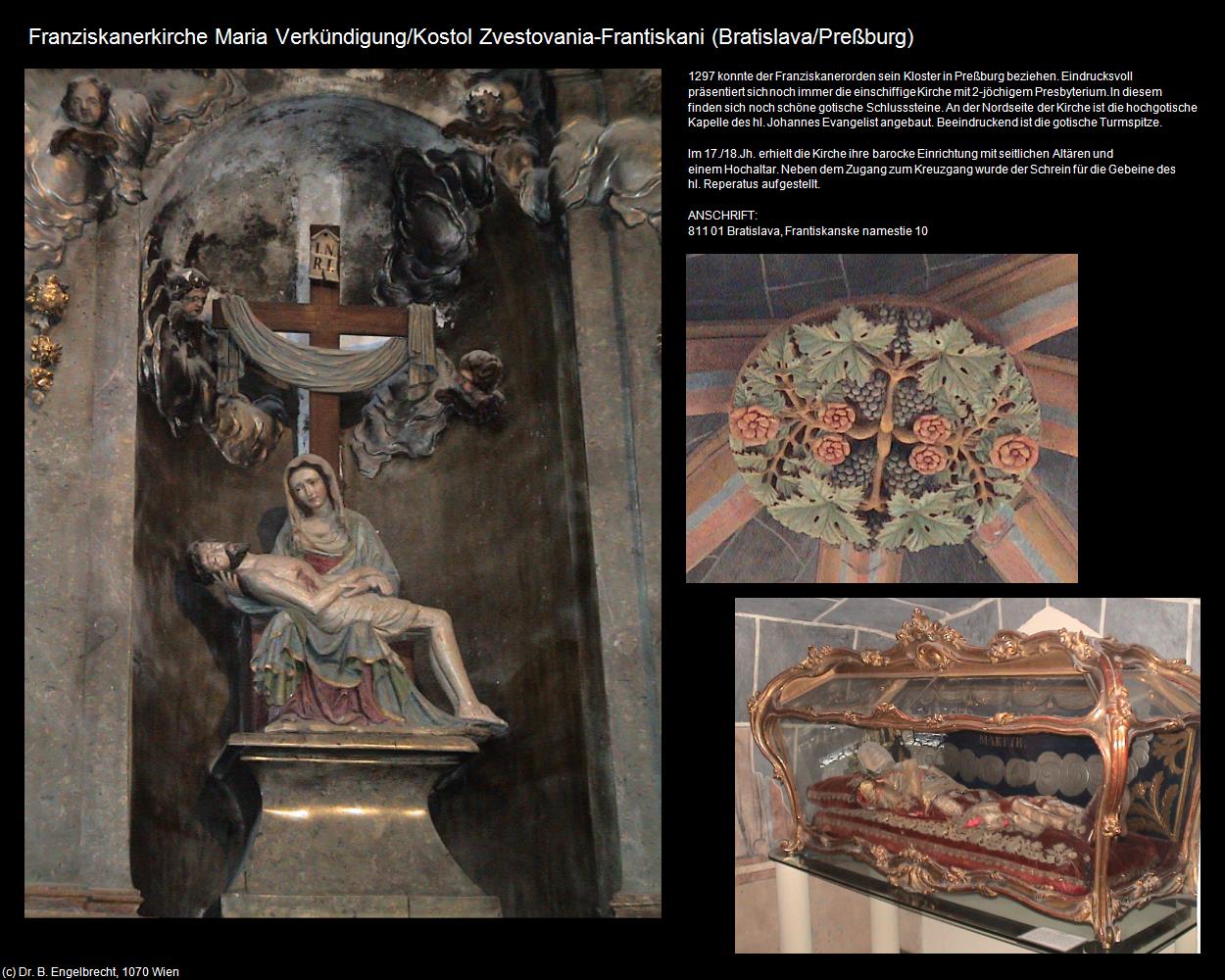 Franziskanerkirche Maria Verkündigung|Kostol Zvestovania-Frantis (Bratislava|Preßburg ) in SLOWAKEI