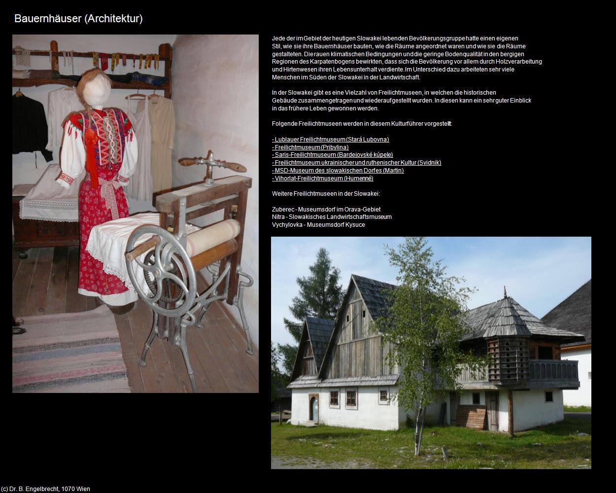 Bauernhäuser  (+Slowakei-Architektur) in SLOWAKEI(c)B.Engelbrecht