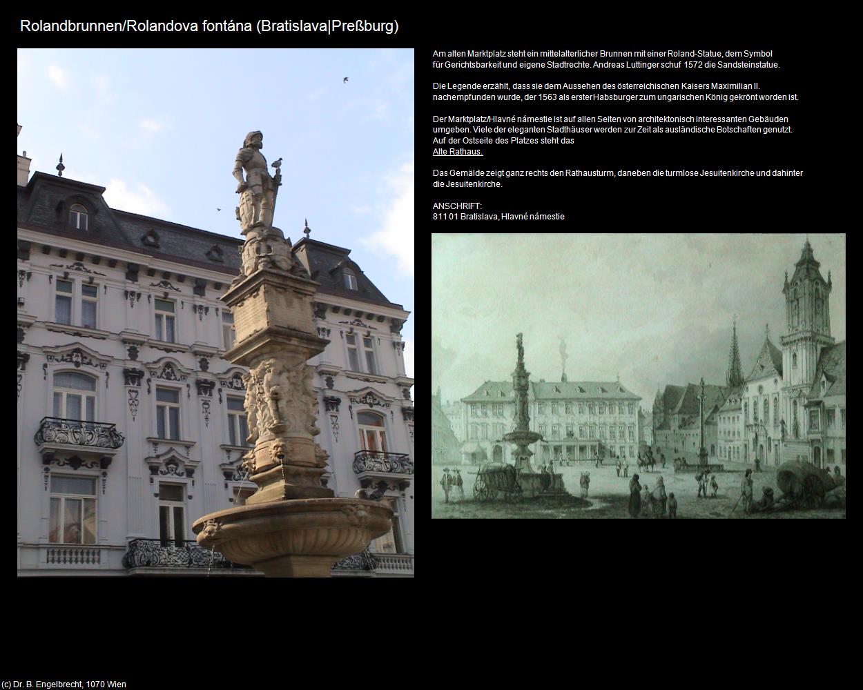 Rolandbrunnen|Rolandova fontána (Bratislava|Preßburg ) in SLOWAKEI(c)B.Engelbrecht