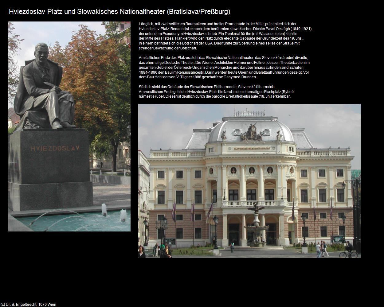 Hviezdoslav-Platz und Slowakisches Nationaltheater (Bratislava/Preßburg ) in SLOWAKEI
