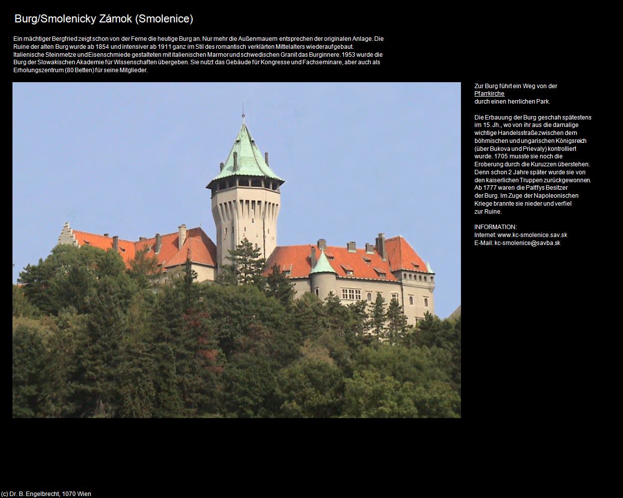 Burg|Smolenicky Zámok  (Smolenice ) in SLOWAKEI(c)B.Engelbrecht