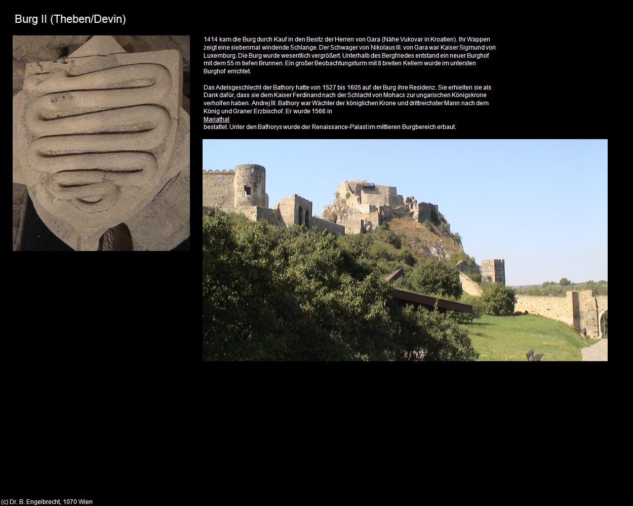 Burg Theben II (Devin) (Bratislava/Preßburg ) in SLOWAKEI(c)B.Engelbrecht