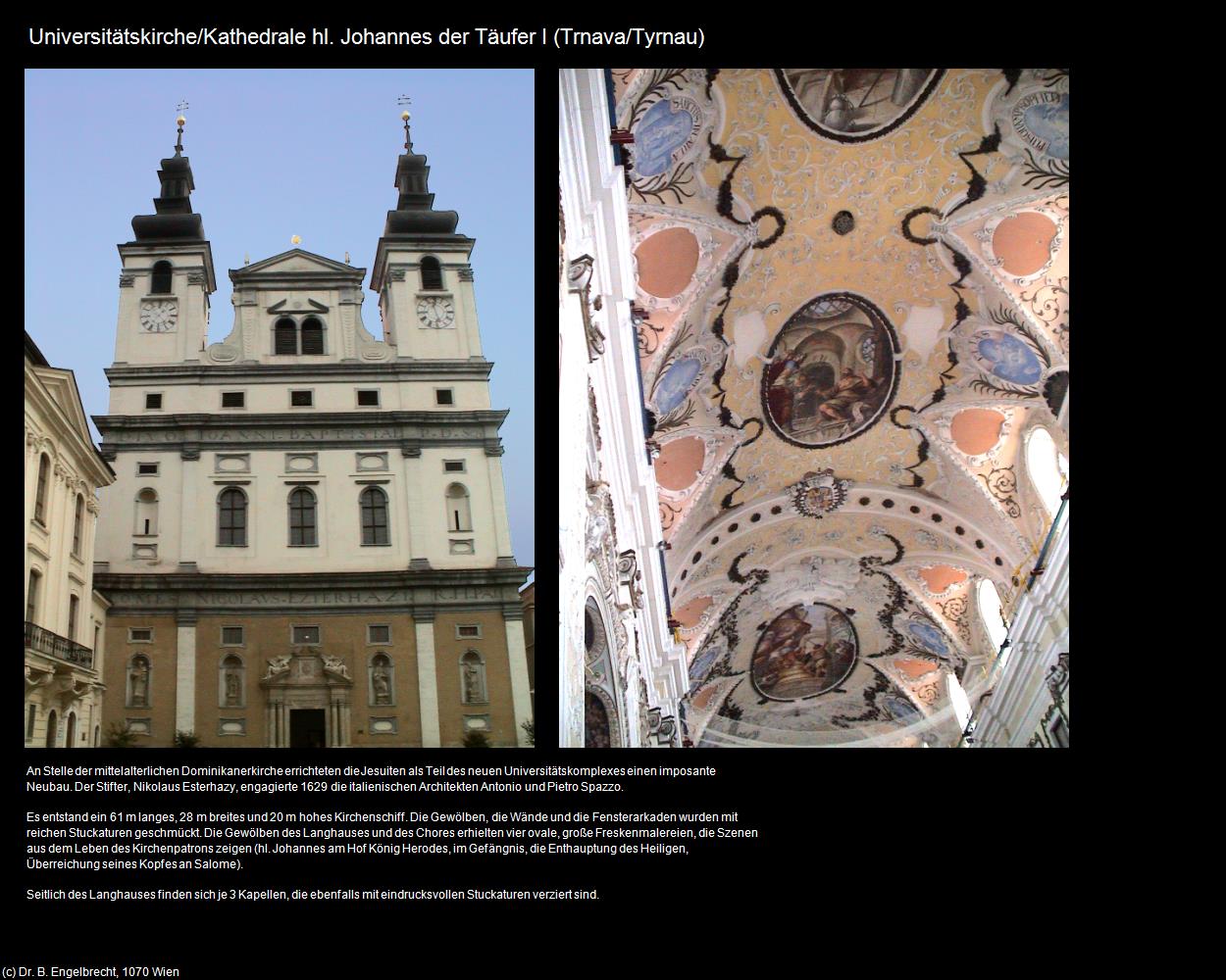 Universitätskirche-Kathedrale hl. Johannes der Täufer I (Trnava/Tyrnau) in SLOWAKEI