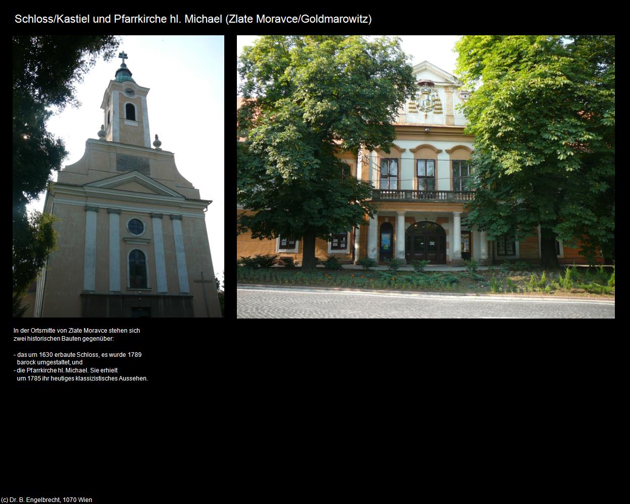 Schloss und Pfk. hl. Michael  (Zlate Moravce/Goldmarowitz) in SLOWAKEI