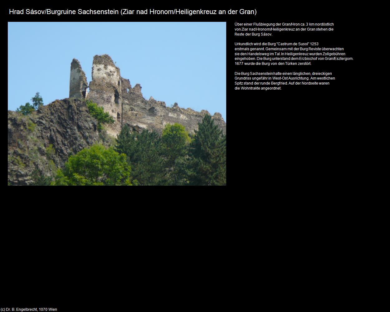 Burgruine Sachsenstein  (Ziar nad Hronom/Heiligenkreuz an der Gran) in SLOWAKEI
