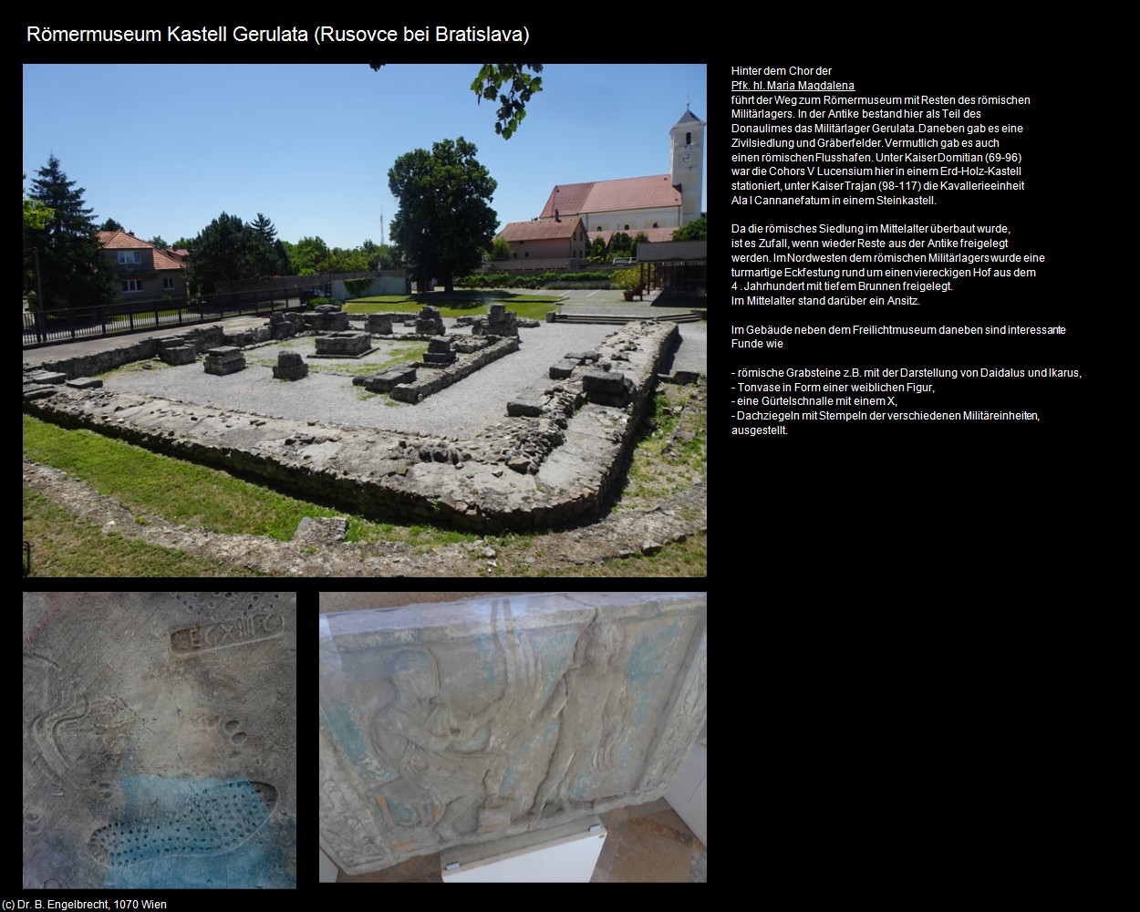 Römermuseum Kastell Gerulata (Rusovce) (Bratislava/Pozsony/Preßburg ) in Kulturatlas-SLOWAKEI(c)B.Engelbrecht