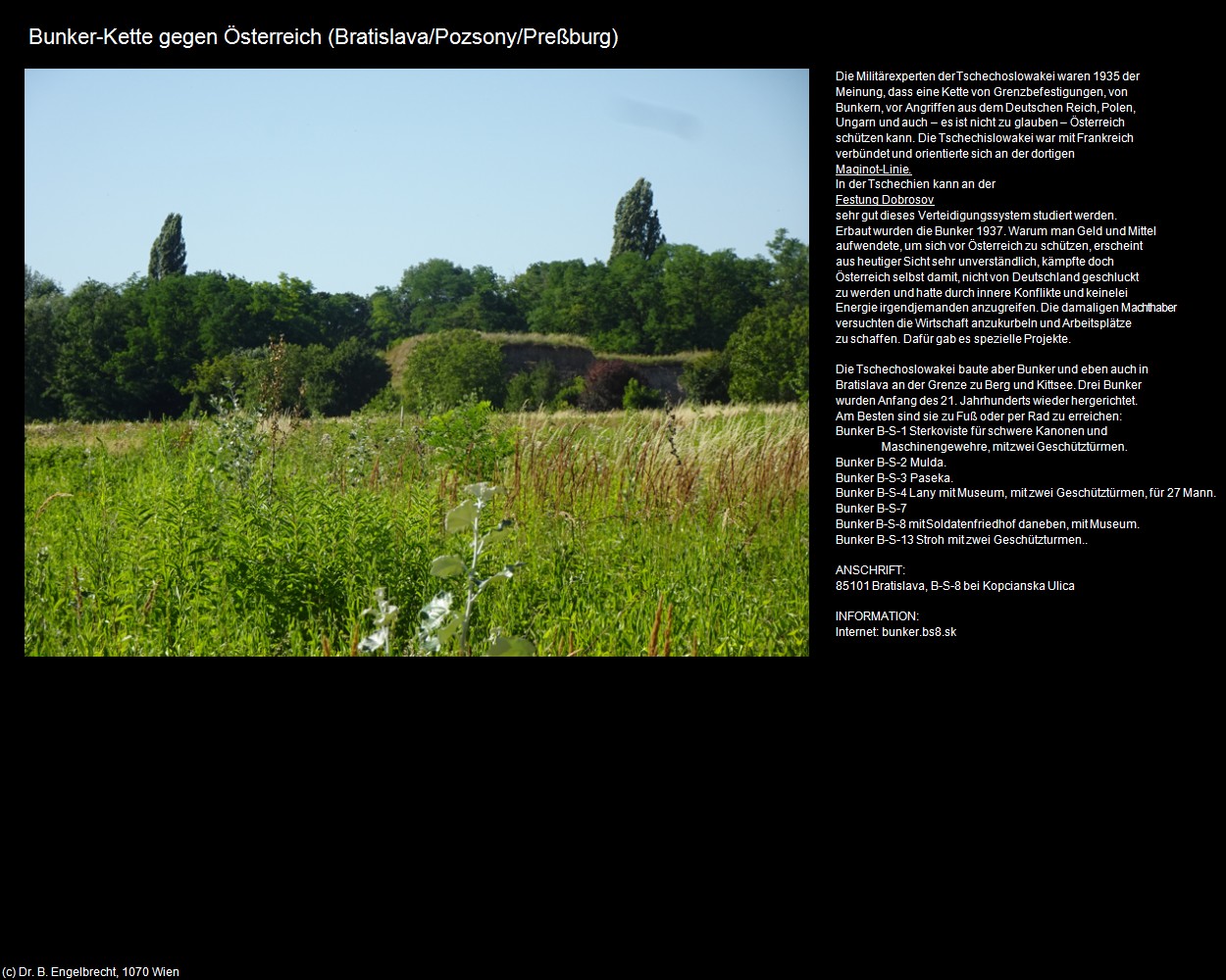 Bunker-Kette gegen Österreich (Petrzalka) (Bratislava/Pozsony/Preßburg ) in Kulturatlas-SLOWAKEI(c)B.Engelbrecht