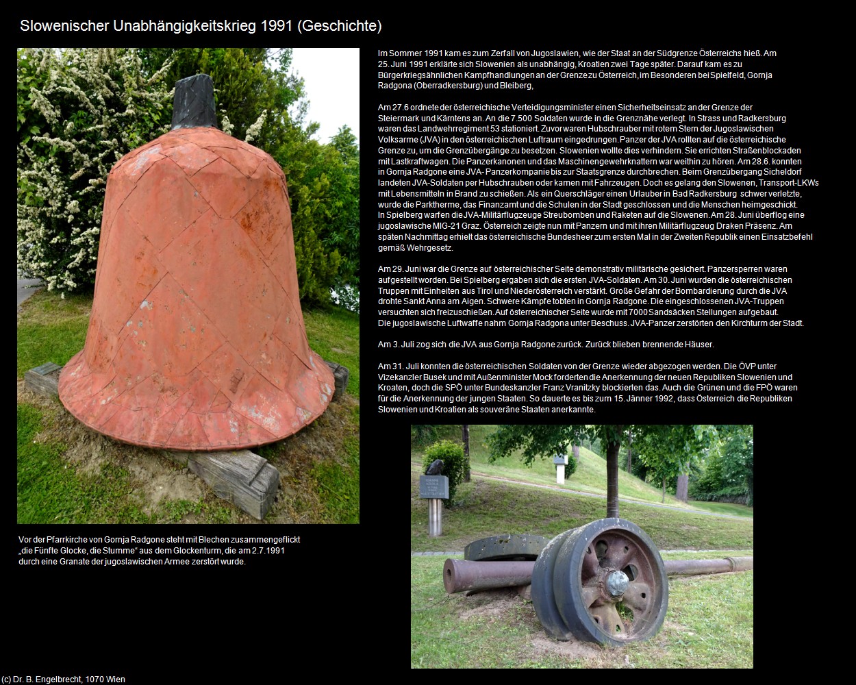 Slowenischer Unabhängigkeitskrieg 1991 (Gornja Radgona/Oberradkersburg) in Kulturatlas-SLOWENIEN