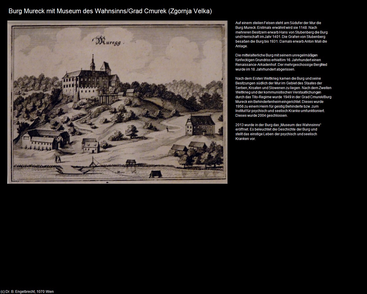 Burg Mureck (Zgornja Velka) in Kulturatlas-SLOWENIEN