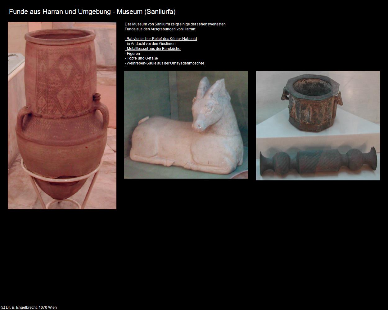 Funde aus Harran und Umgebung - Museum (Sanliurfa) in TÜRKEI(c)B.Engelbrecht