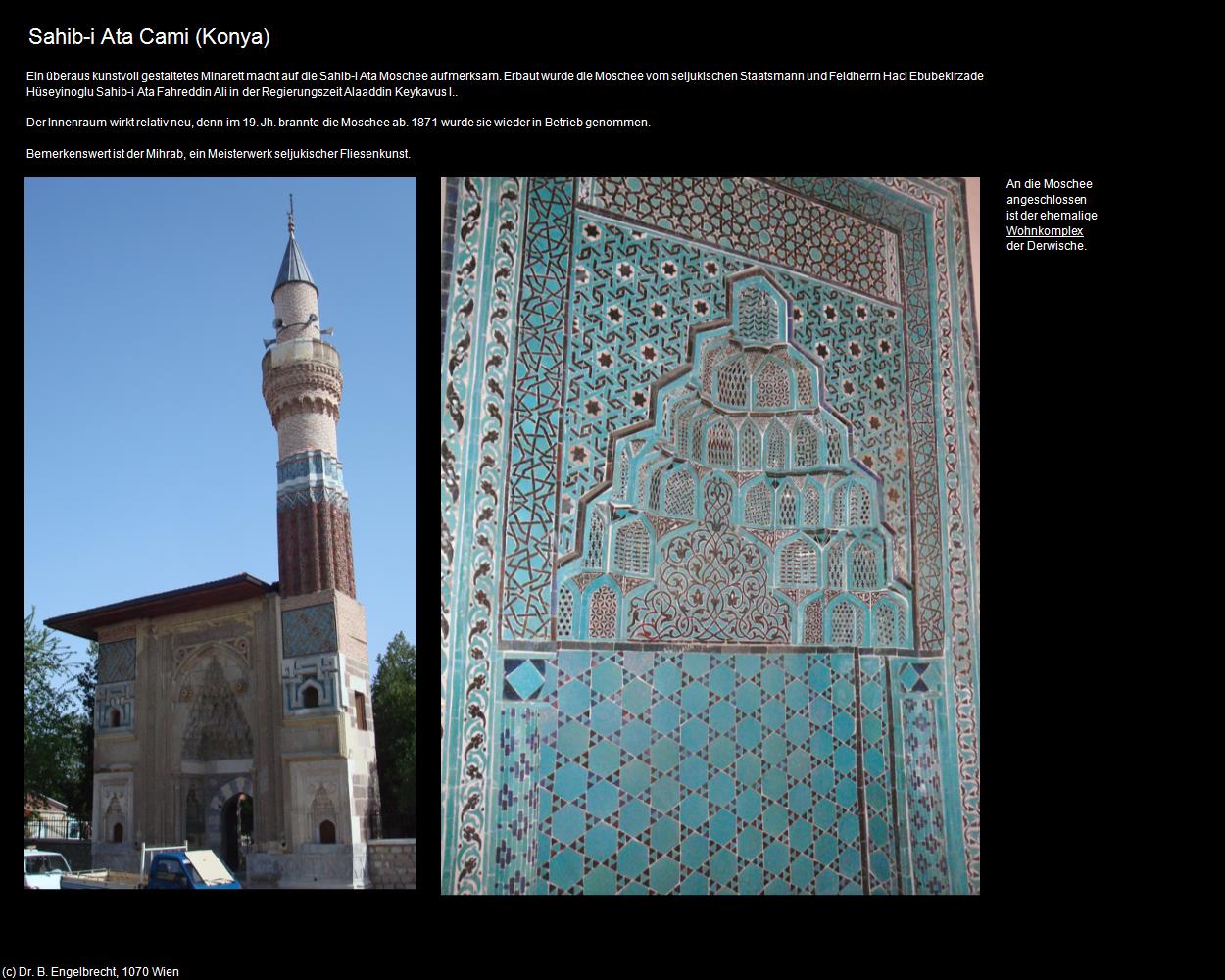 Sahib-i Ata Cami (Konya) in TÜRKEI(c)B.Engelbrecht