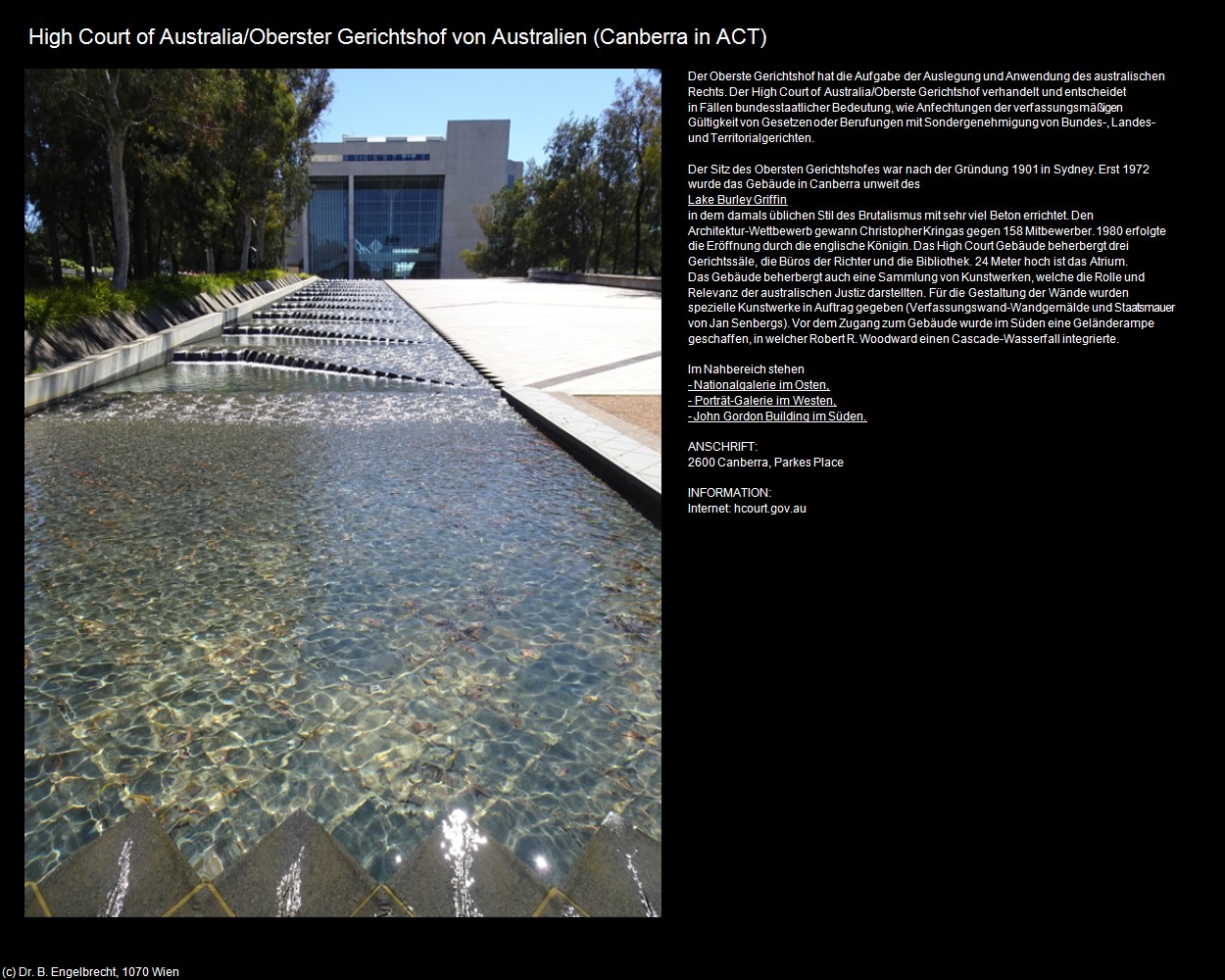High Court of Australia (Canberra in AUS-ACT) in Kulturatlas-AUSTRALIEN(c)B.Engelbrecht