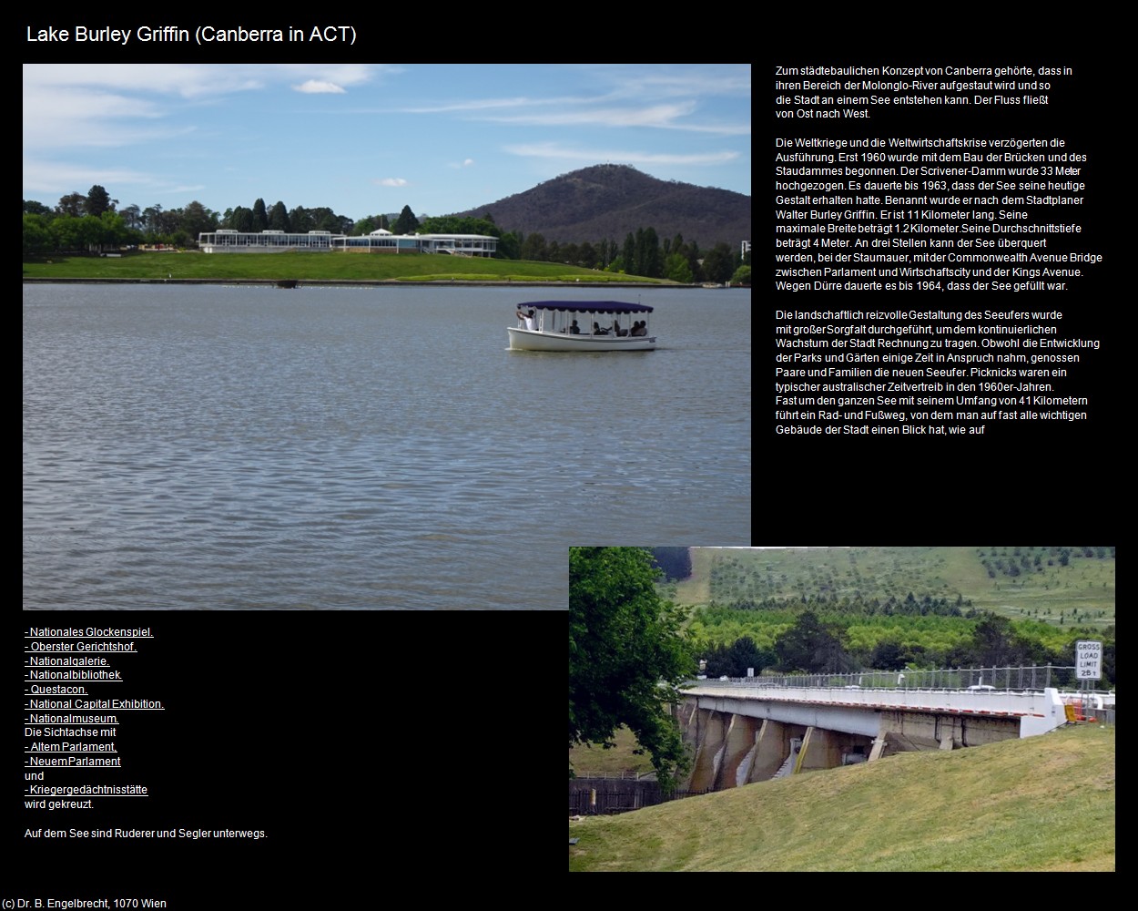 Lake Burley Griffin (Canberra in AUS-ACT) in Kulturatlas-AUSTRALIEN(c)B.Engelbrecht