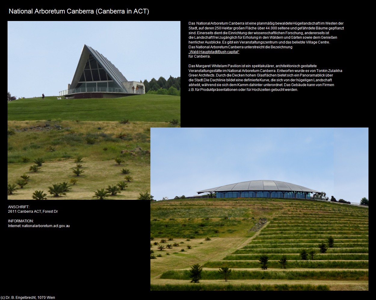 National Arboretum Canberra  (Canberra in AUS-ACT) in Kulturatlas-AUSTRALIEN(c)B.Engelbrecht