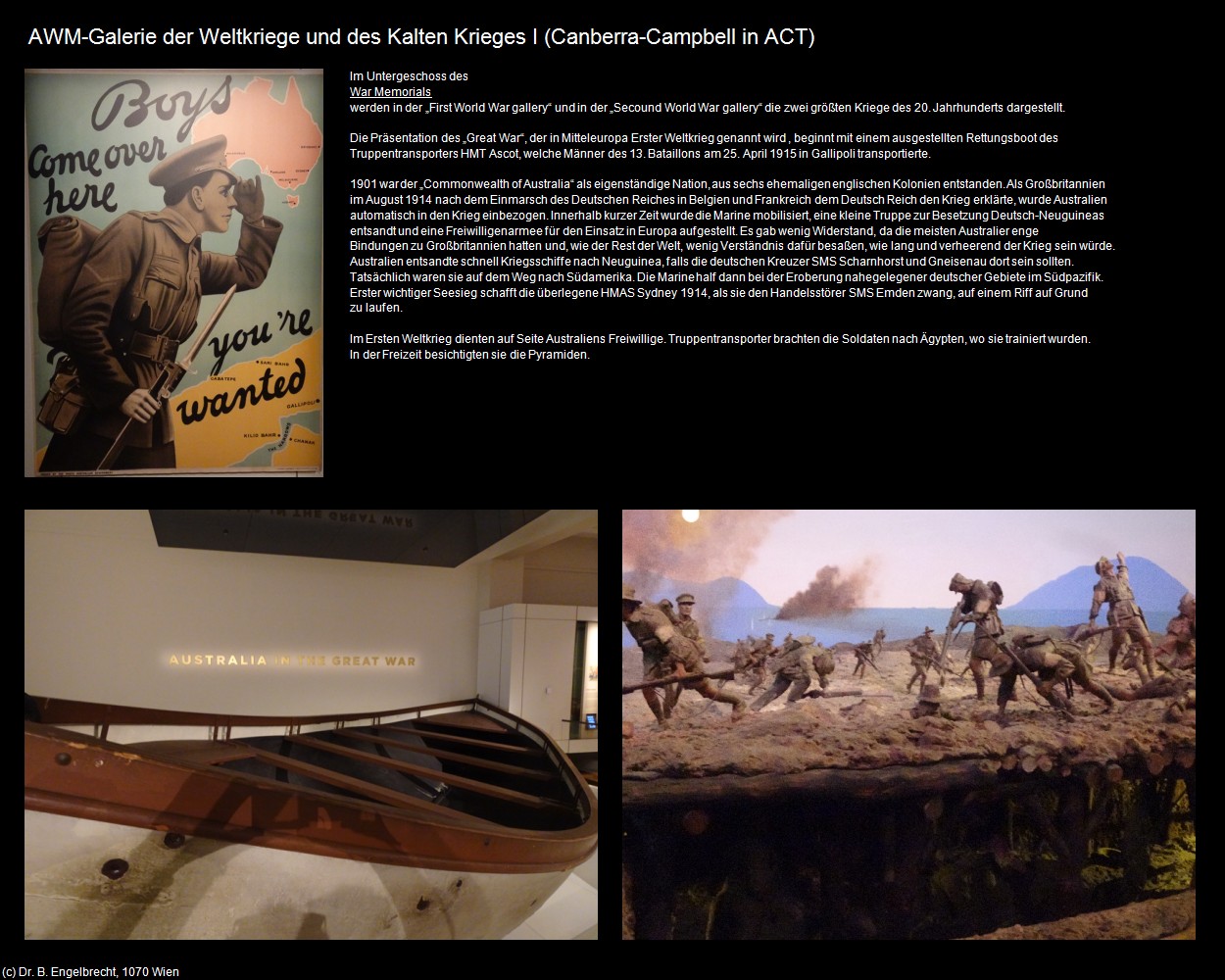 AWM-Galerie der Weltkriege und des Kalten Krieges I (Canberra in AUS-ACT) in Kulturatlas-AUSTRALIEN(c)B.Engelbrecht