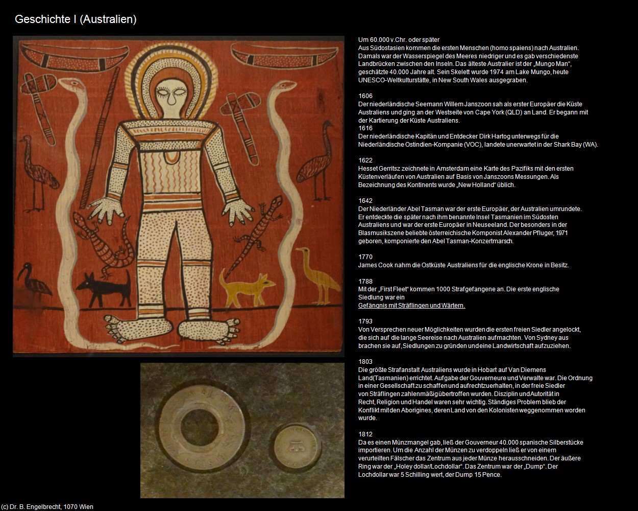 Geschichte I  (+Allgemeines-Australien) in Kulturatlas-AUSTRALIEN(c)B.Engelbrecht