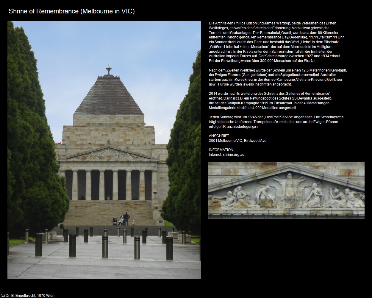 Shrine of Remembrance (Melbourne in AUS-VIC) in Kulturatlas-AUSTRALIEN