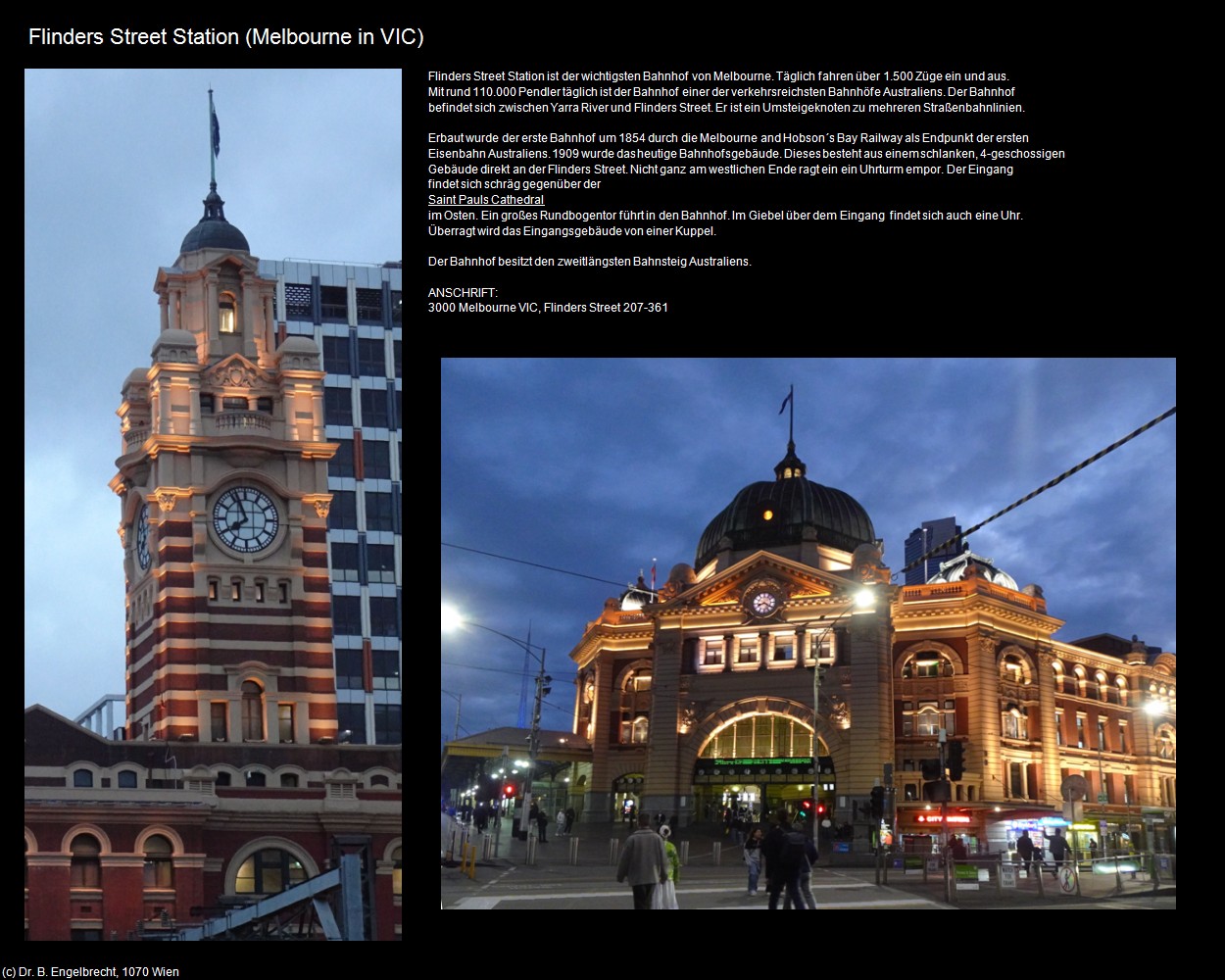 Flinders Street Station (Melbourne in AUS-VIC) in Kulturatlas-AUSTRALIEN(c)B.Engelbrecht