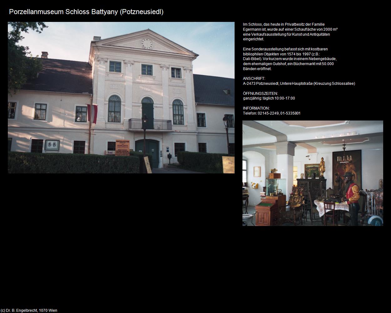 Porzellanmuseum Schloss Battyany (Potzneusiedl) in Kulturatlas-BURGENLAND
