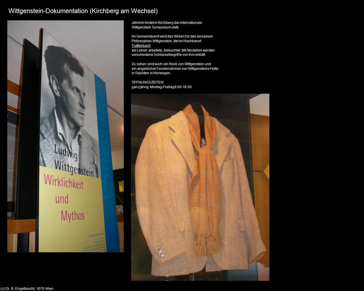 Wittgenstein-Dokumentation (Kirchberg am Wechsel) in Kulturatlas-NIEDERÖSTERREICH(c)B.Engelbrecht
