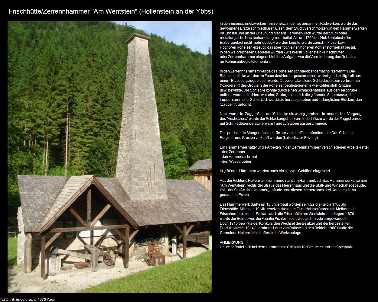 Frischhütte/Zerrennhammer Am Wentstein (Hollenstein an der Ybbs) in Kulturatlas-NIEDERÖSTERREICH